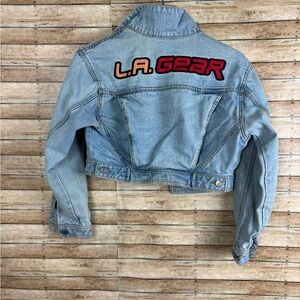 L.A. Gear Denim Jean Jacket , F21 Collaboration, embroidered vintage style XXS